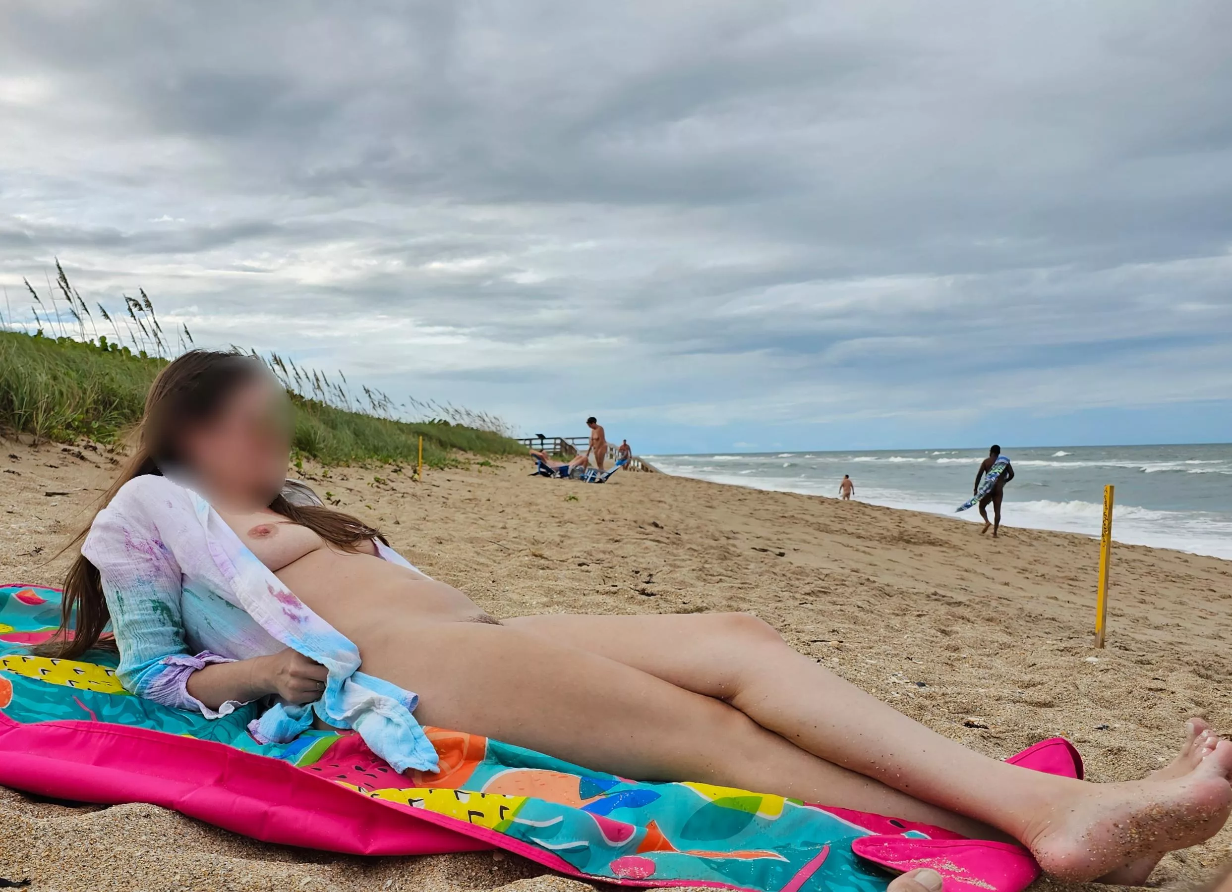 Enjoying the last few rays of warm sunshine a couple of days before Milton came through. Hoping the beach is opened up soon! 