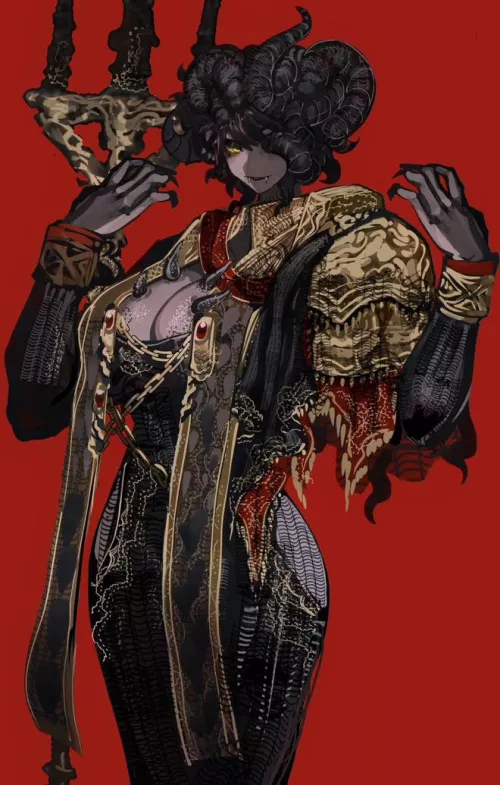 Female Mohg, didn’t know I needed this until now [artist:@TomatoLover16]