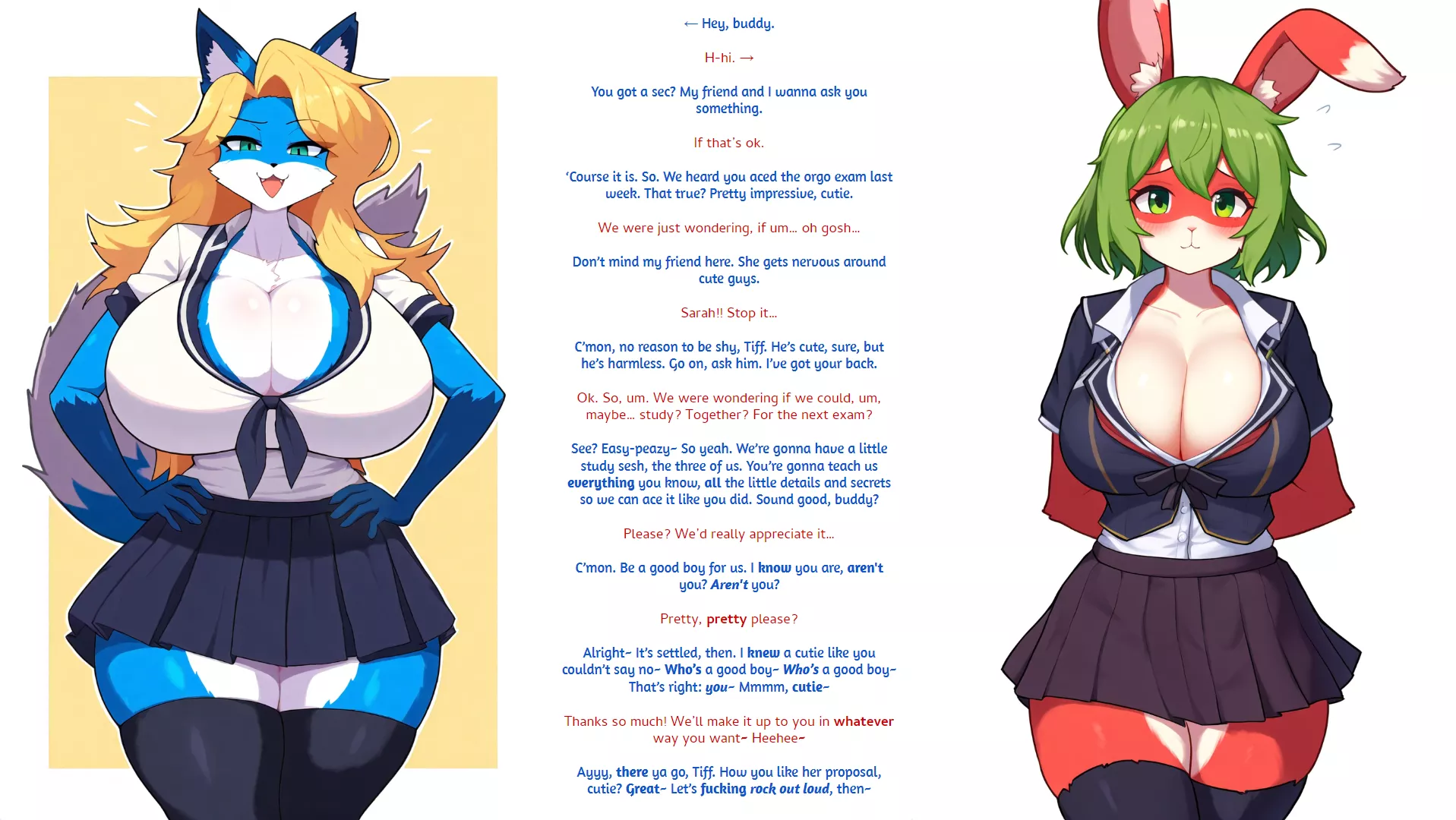 [F+FxReader] Study Sesh [Light flirting] [College girls] [