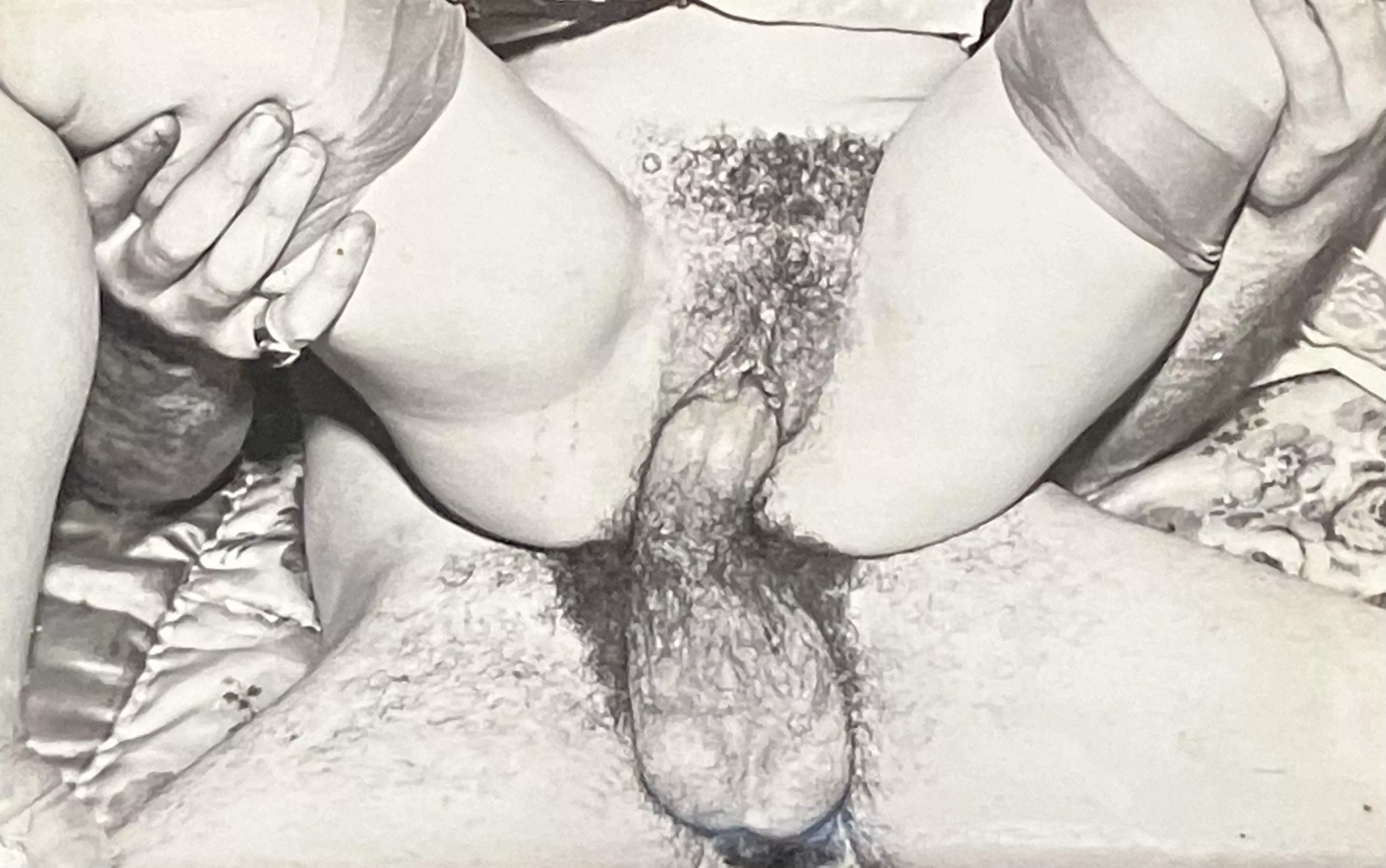 Filling her hairy hole