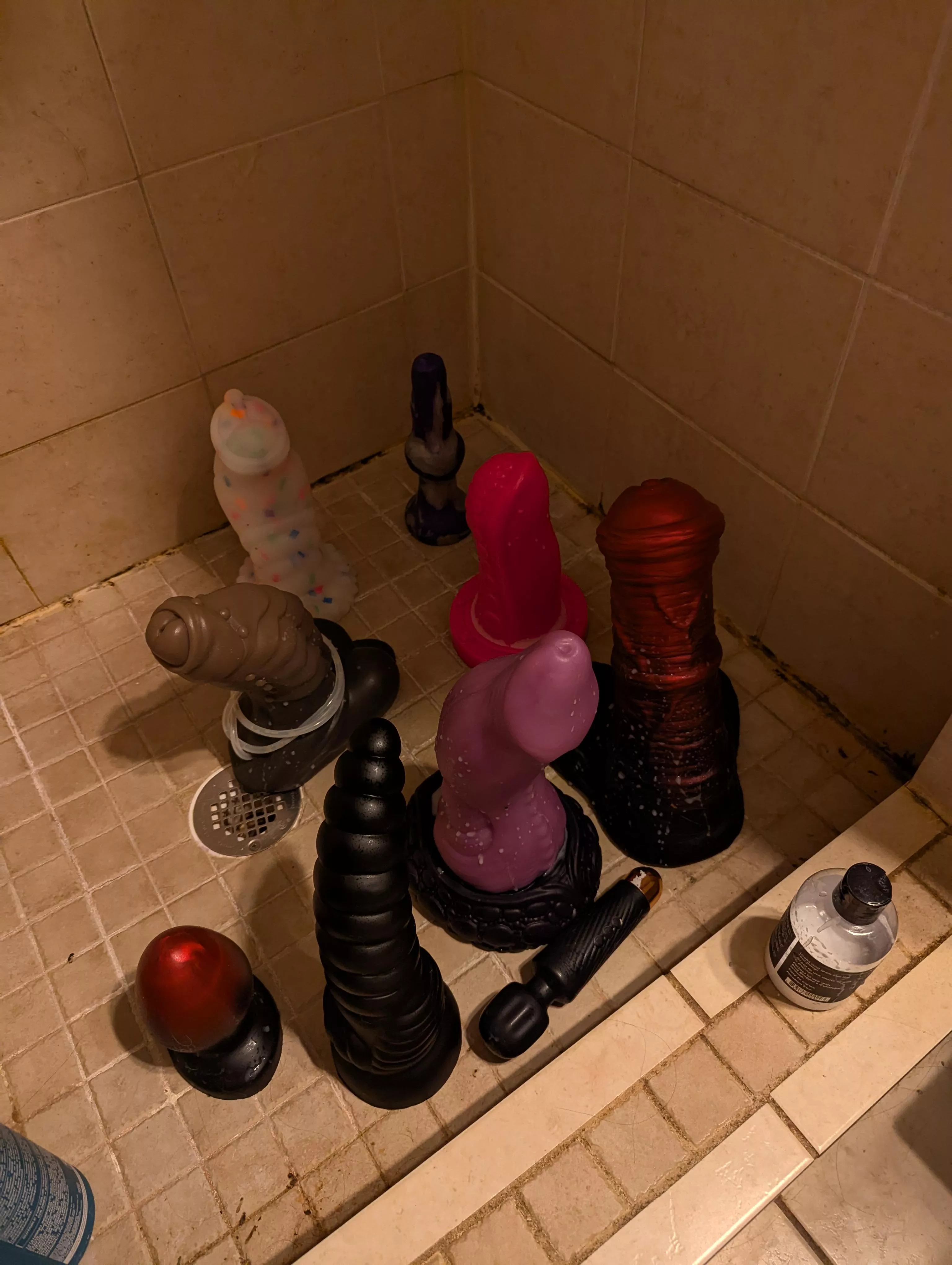 Finally fit all of my biggest dildos