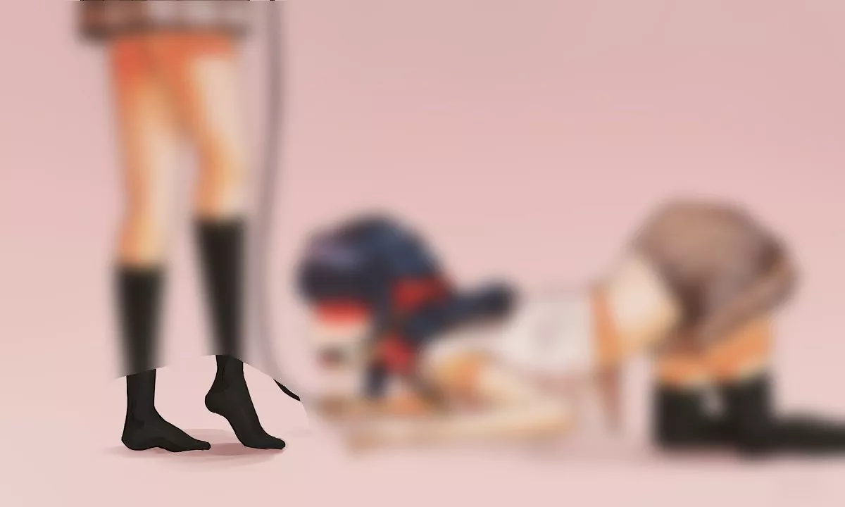 Focus and edge to Mommy socks loser! Remember to also open your wallet for mommy~