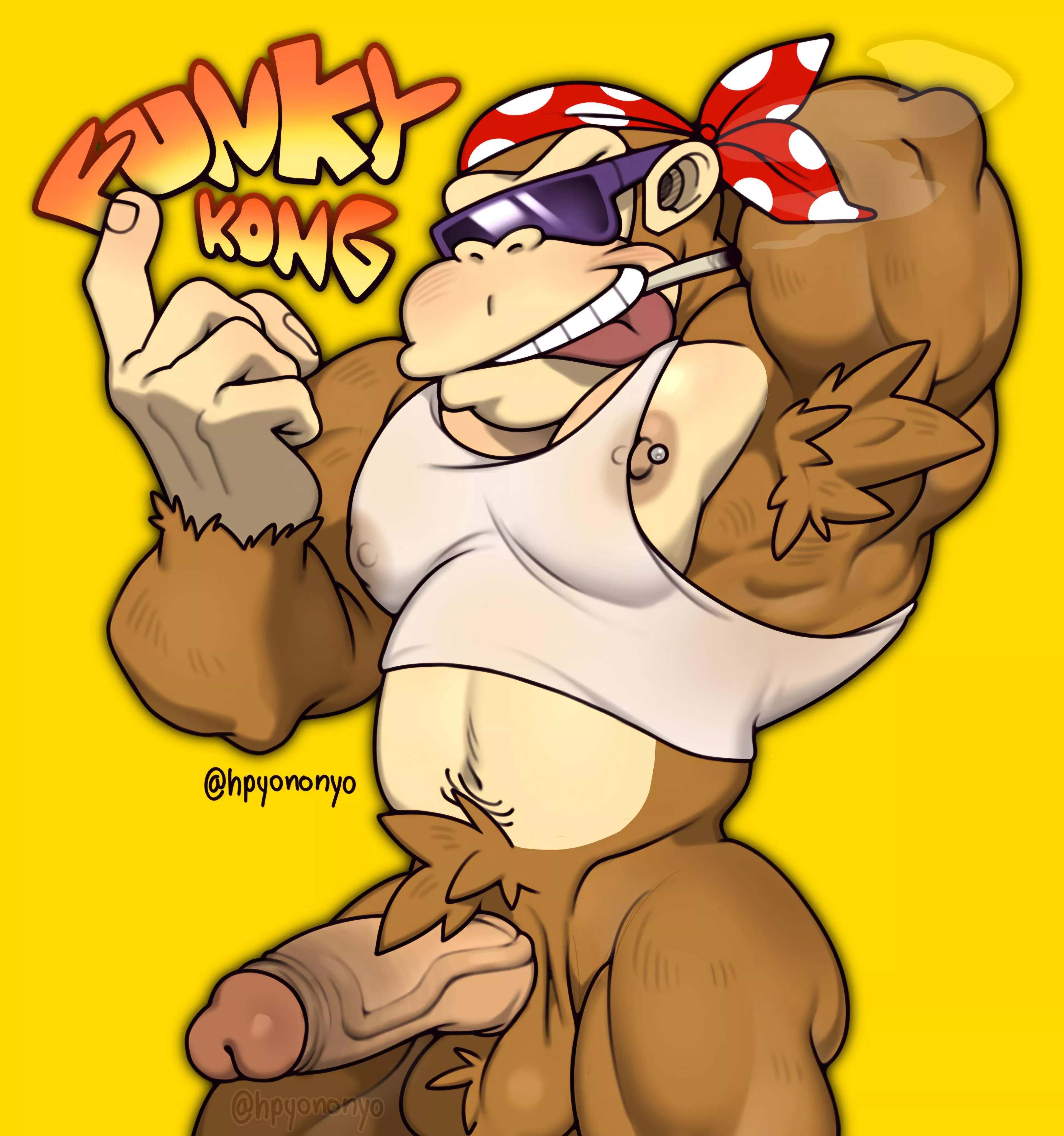 Funky Kong GAY Furry Porn (hpyononyo)