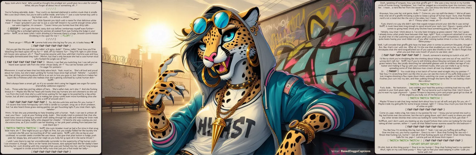 [FxM] Human Boy Summer: Electric Boogaloo [Part 2/2] [Feline] [Teasing] [Human'd] [Slumming It] [Semi-Bleached] [Harem] [Cumming in Panties] [Artist: AI] 