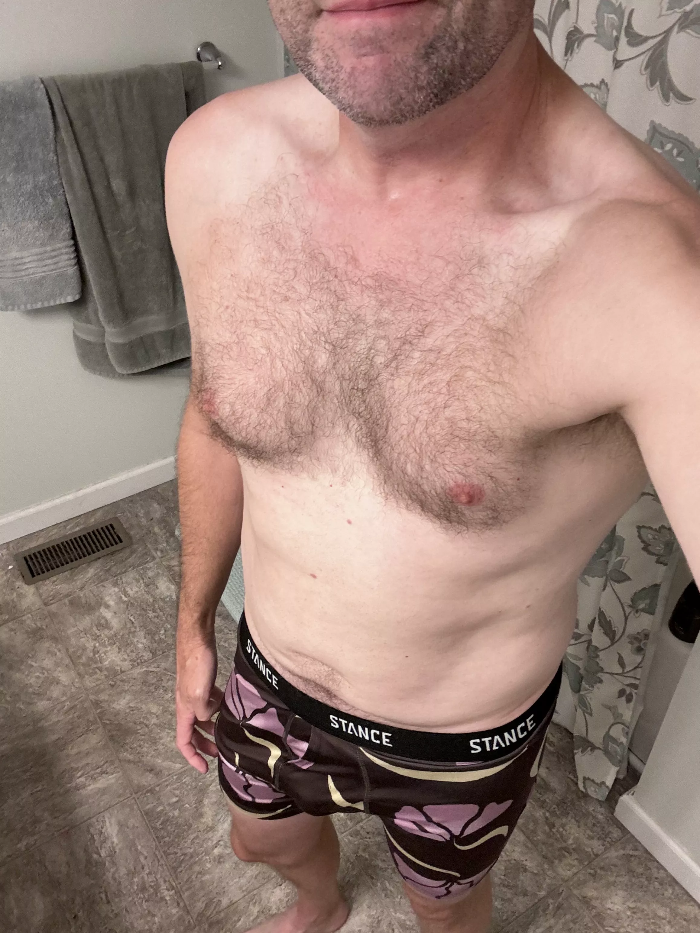 Have to model new underwear right?
