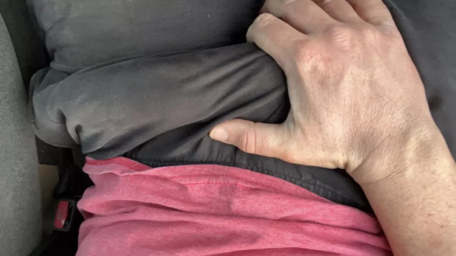 He always seems to get hard when I go commando in these shorts. [29]