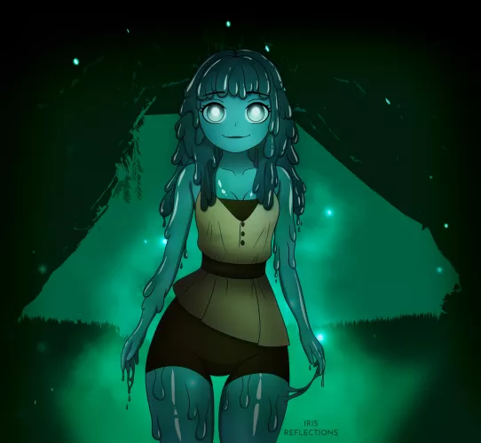 I drew my first ever slime girl, hope you like her 😊 (IrisReflections)