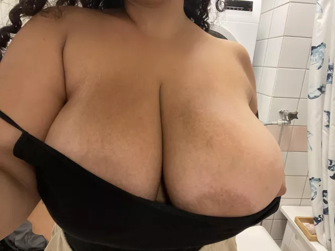 I guess tomorrow I should let both my tits out again, today you get a tease :)