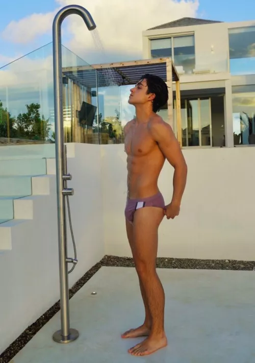 I had to go on vacation with my sister and her boyfriend. Unfortunately I forgot my swimwear so he offered to give me his... I unfortunately had to accept... but now I feel like... super weird. Like my head or whatever feels so light n junk...