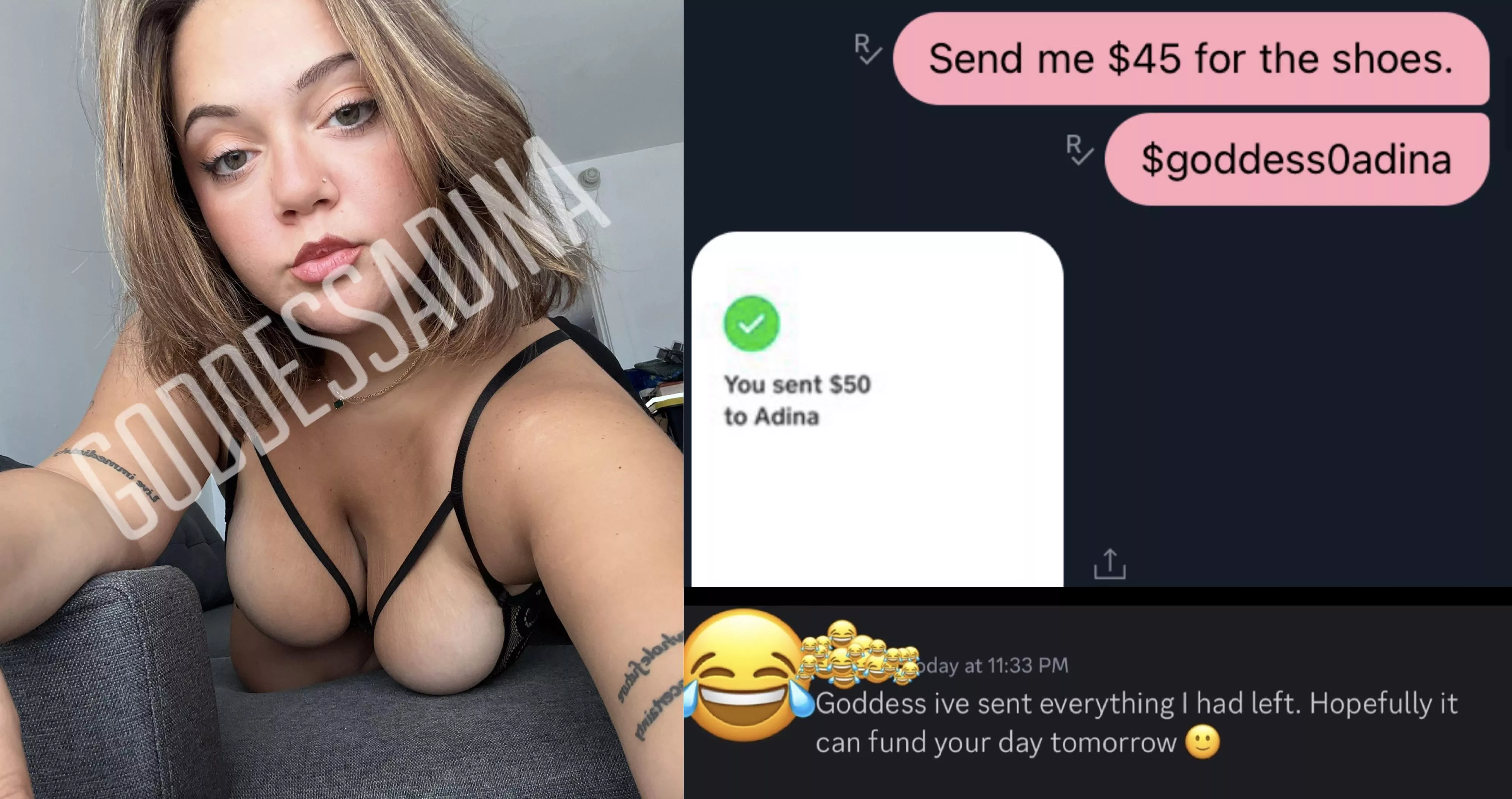 I know you lurk. Thinking you can stay hidden and resist the urges. I know you want nothing more than to send me every last dollar you made this week. I’ll see you in my DMs 💋 