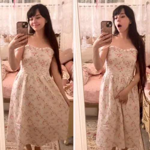 I love teasing myself in my long pretty dresses