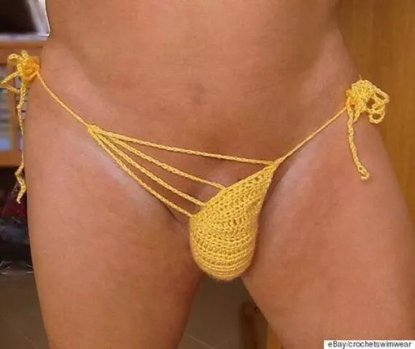 I used my man’s massive wienerschnitzel to test drape on my gauge swatch!