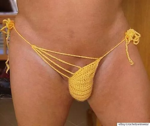 I used my man’s massive wienerschnitzel to test drape on my gauge swatch!