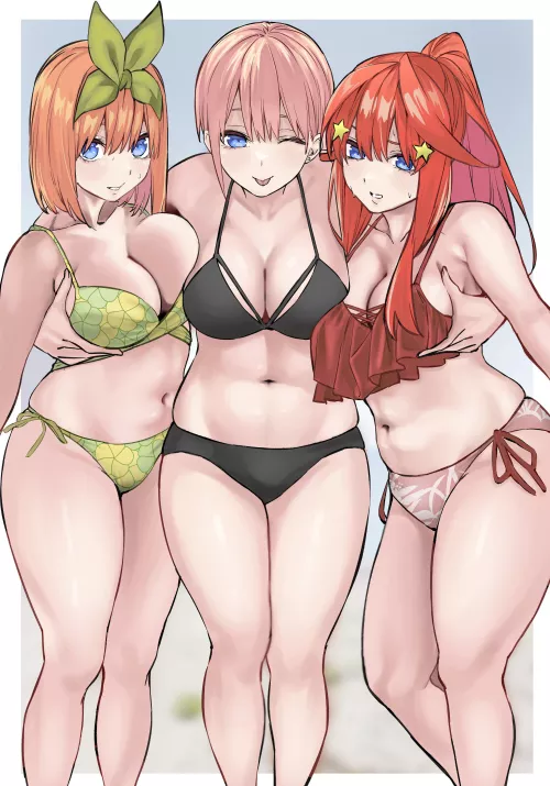 Ichika Being Playful With Yotsuba And Itsuki (Quintessential Quintuplets)