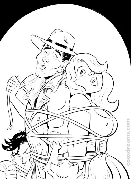 Inking the cover.  Coming soon the new issue!  [Kidnap Party 2] (Coaxdreams)