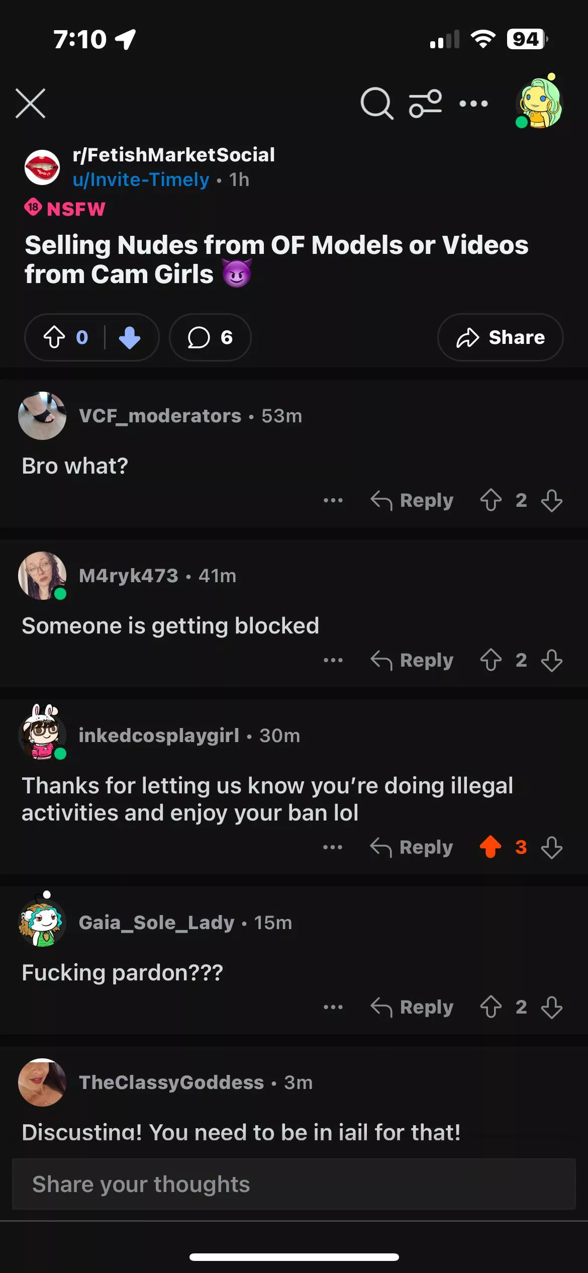 Invite-timely selling others content 