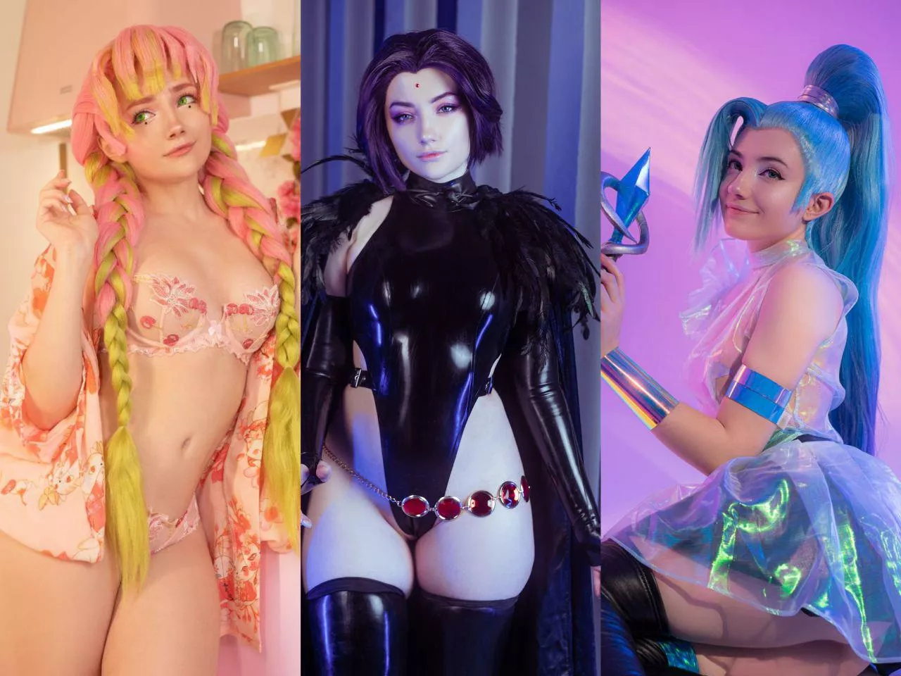 July Rewards on my Patreon - Mitsuri, Raven and Seraphine