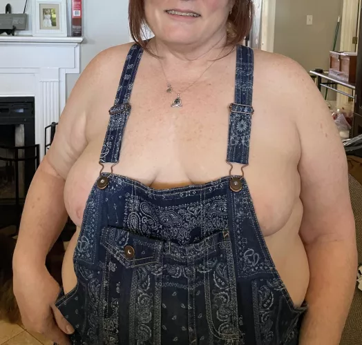 Let’s have some fun. Overalls only. 