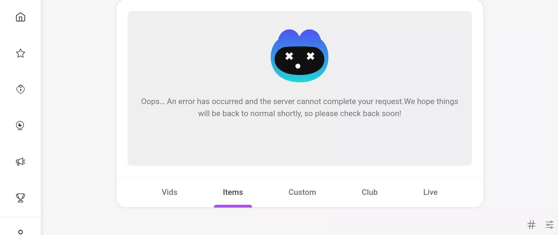 Looks like ManyVids is having issues y'all. Had a buyer try and send a tip, there is no tip button. And this is what comes up when I just click items. Not sure how many other people are experiencing this, but just giving y'all a heads up!
