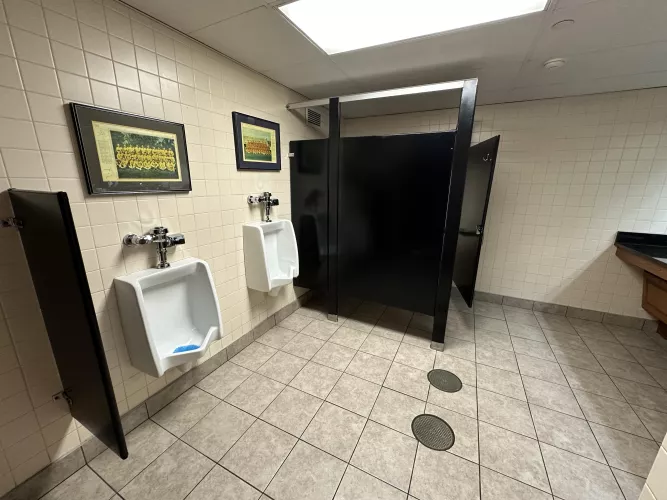 Lower Level Mens Room in the Alexander Room Bar - The Wisconsin Club: Milwaukee, WI