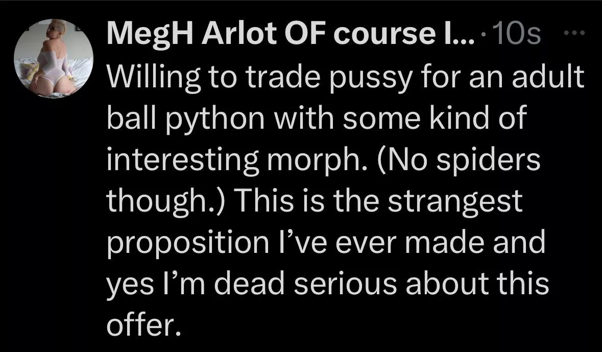 Make me an offer I can’t refuse! Show me your snakes! 