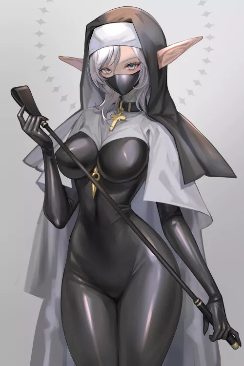 Masked Elven Nun (Hitowa ) [Original]