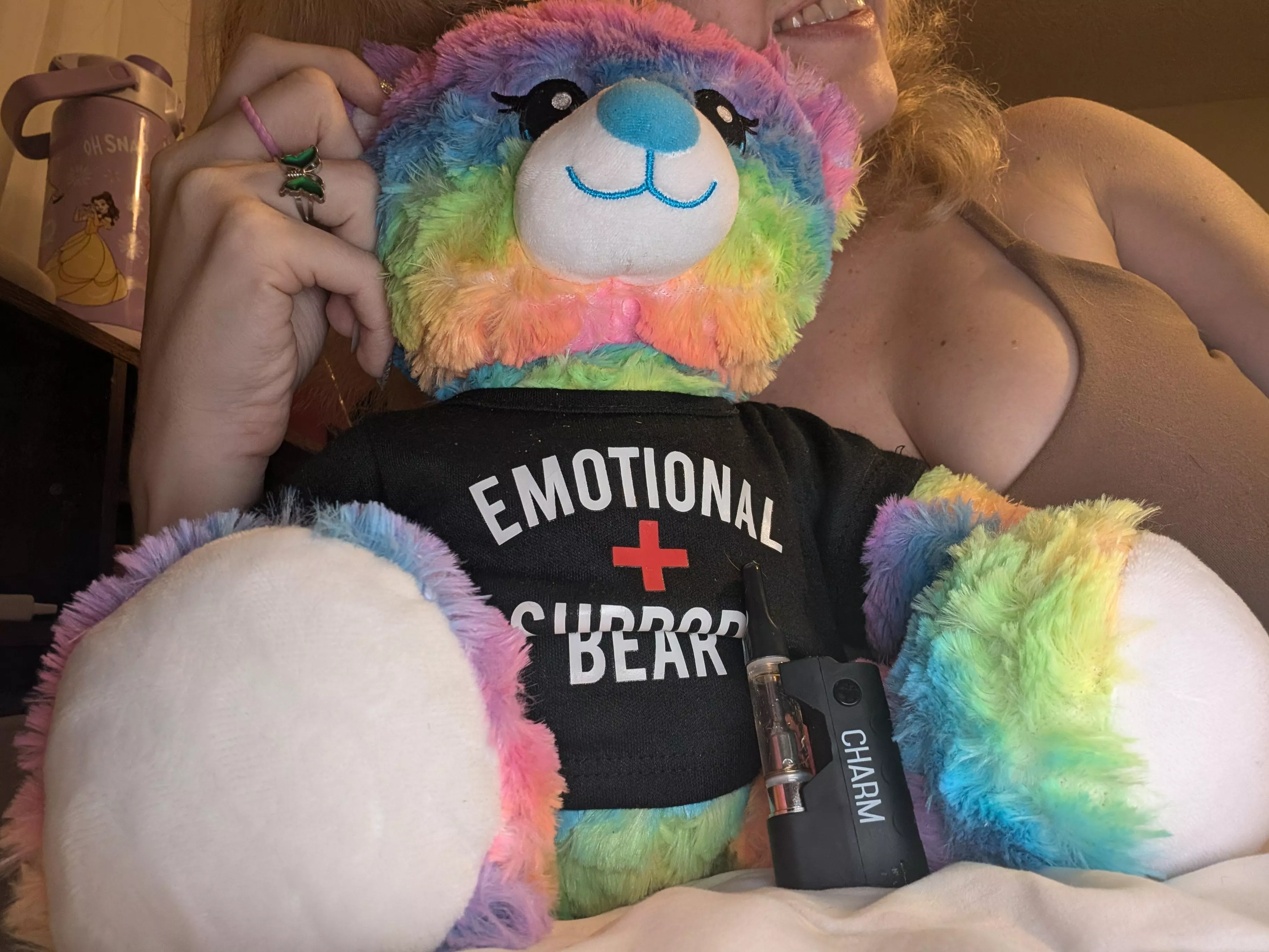 Me and bubbles just waiting for the incoming Daddy cuddles