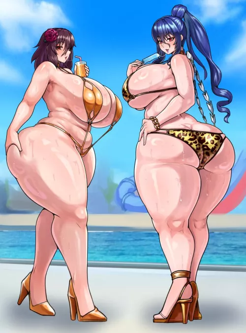 Mizuki Shiranui and Uehara Rin (Wet Tea)