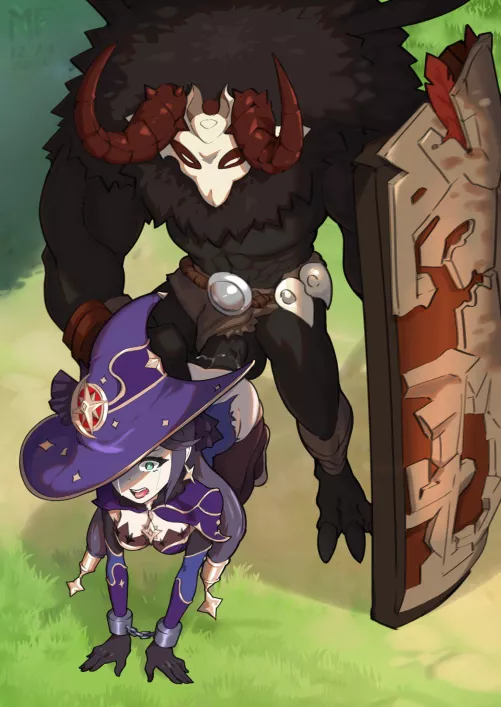 Mona claimed by a Mitachurl [Magnifire]