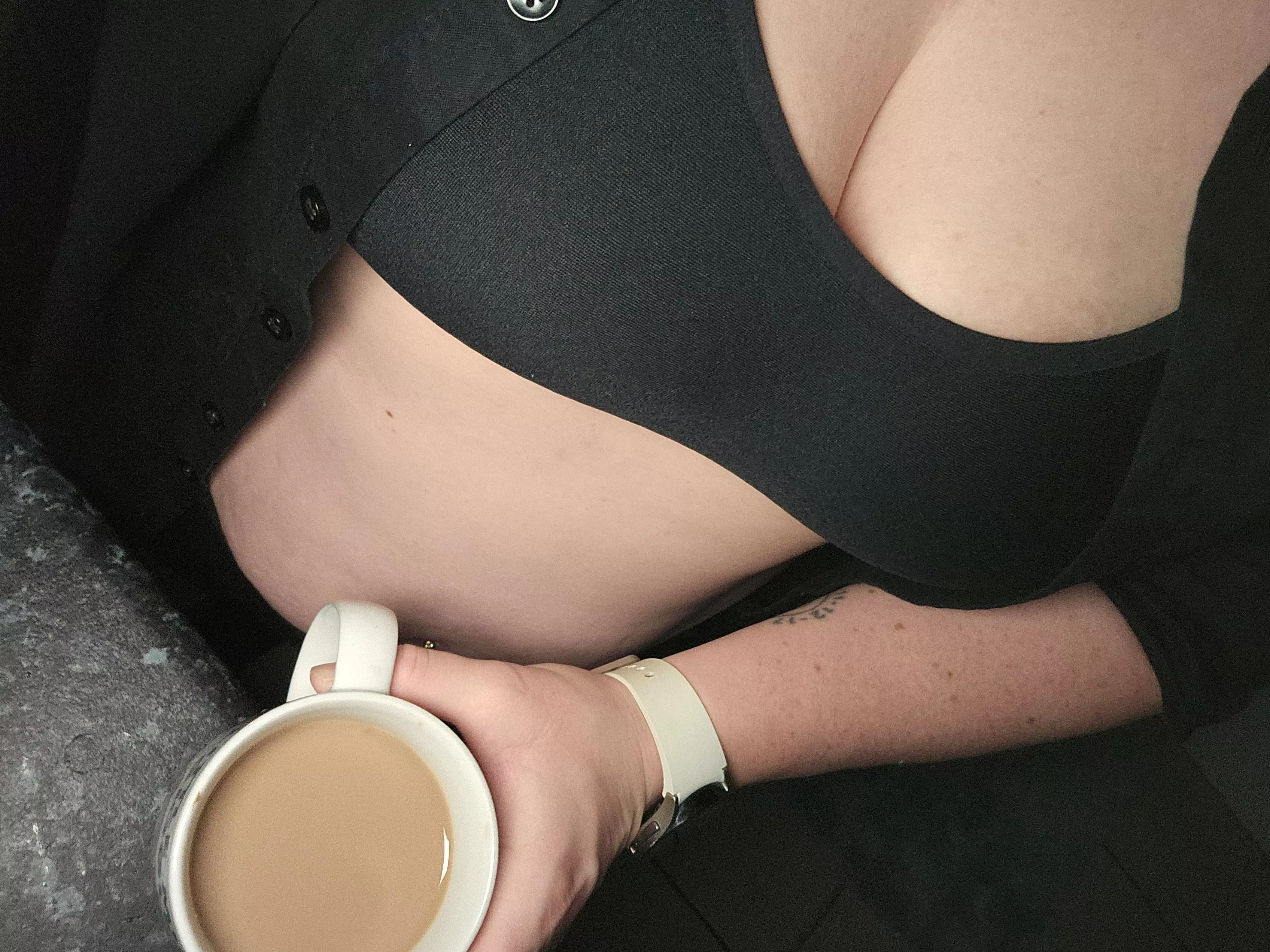 Morning Coffee and Boobs