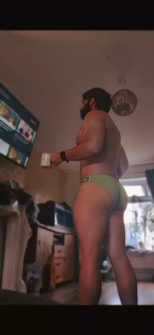 Morning Coffee in my briefs ☕️ 