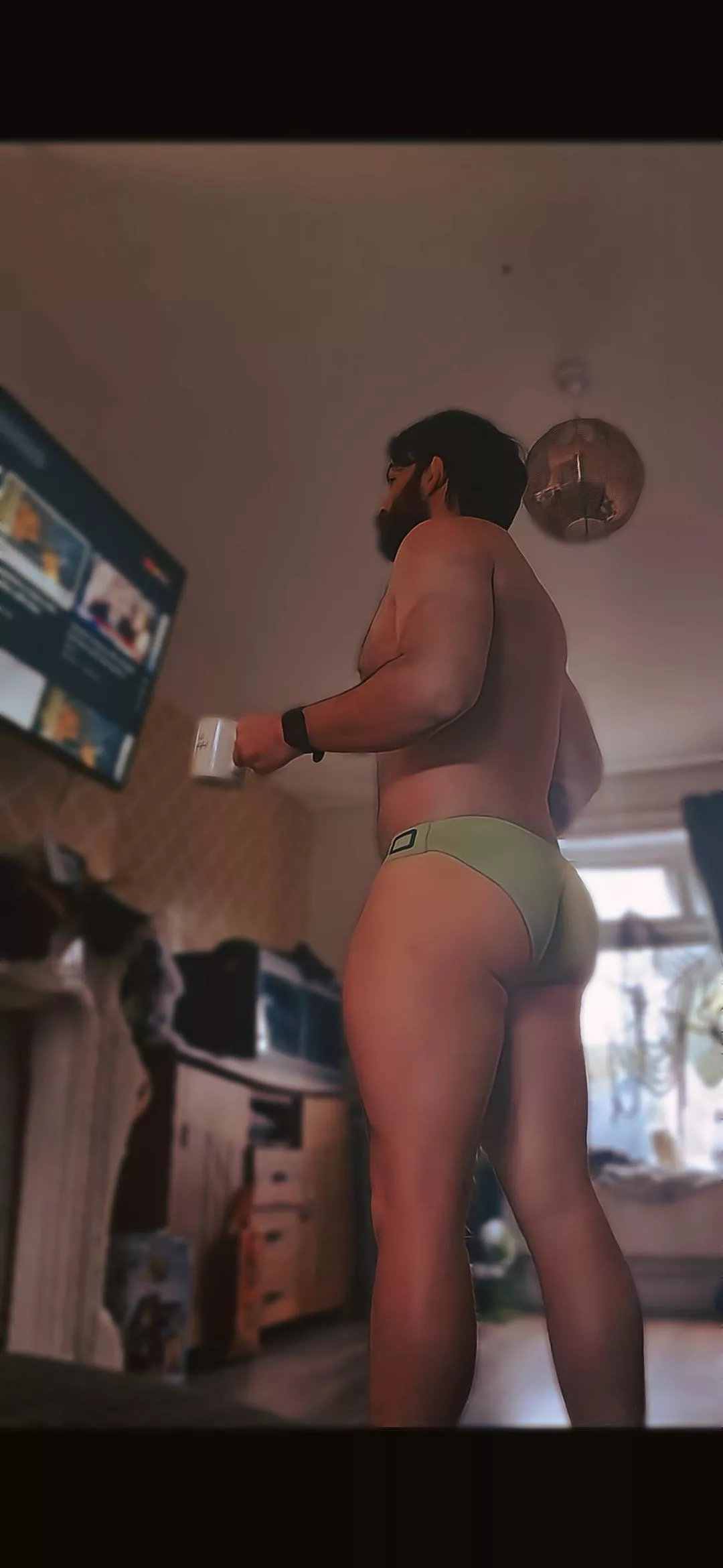 Morning Coffee in my briefs ☕️ 