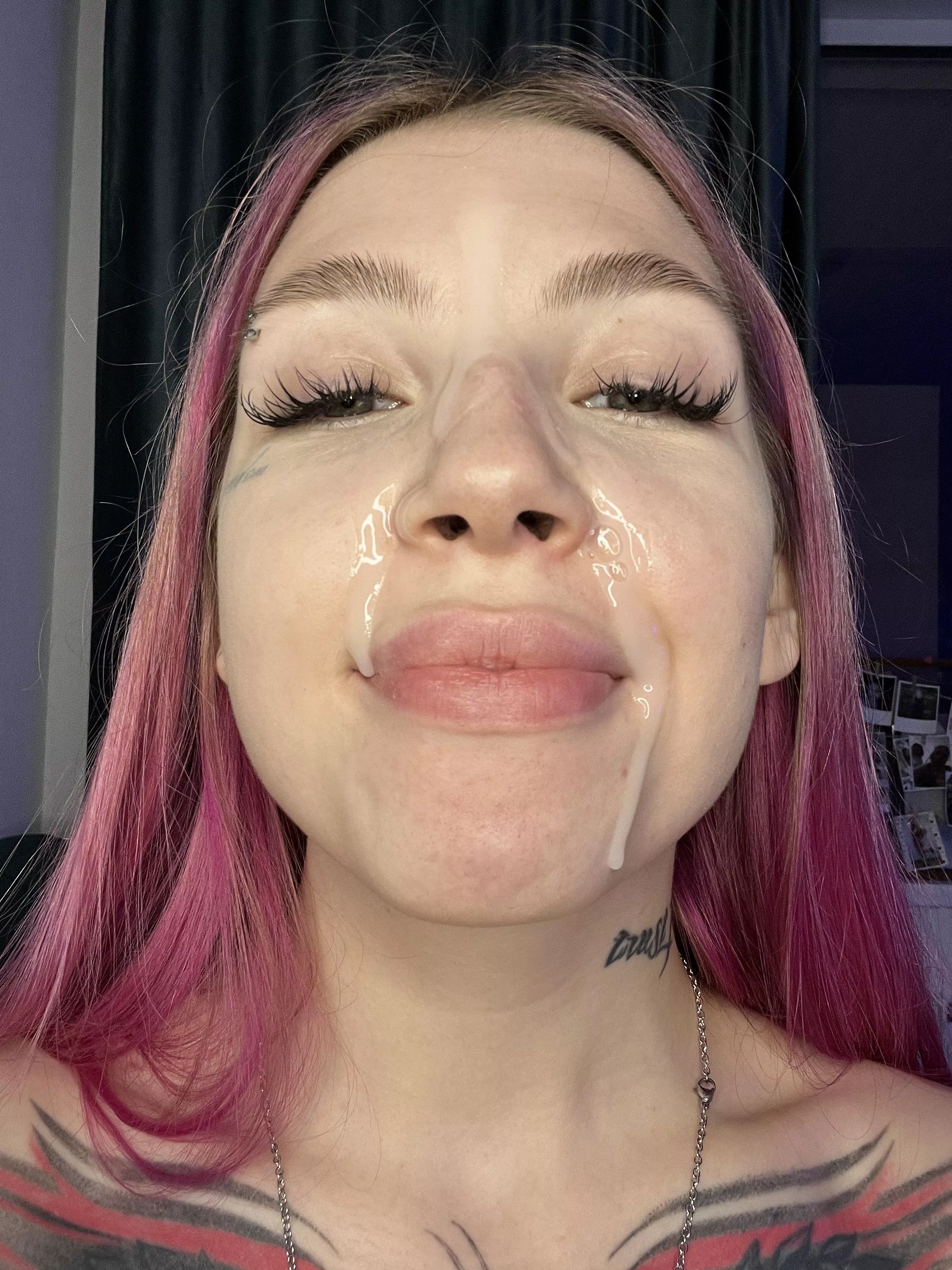 my boyfriend likes to cum on my face