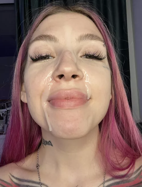 my boyfriend likes to cum on my face