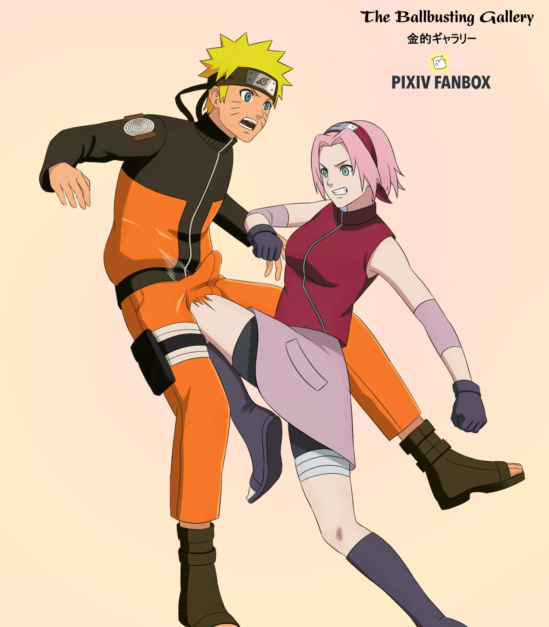[Naruto Shippuden] Sakura destroying Naruto's balls.