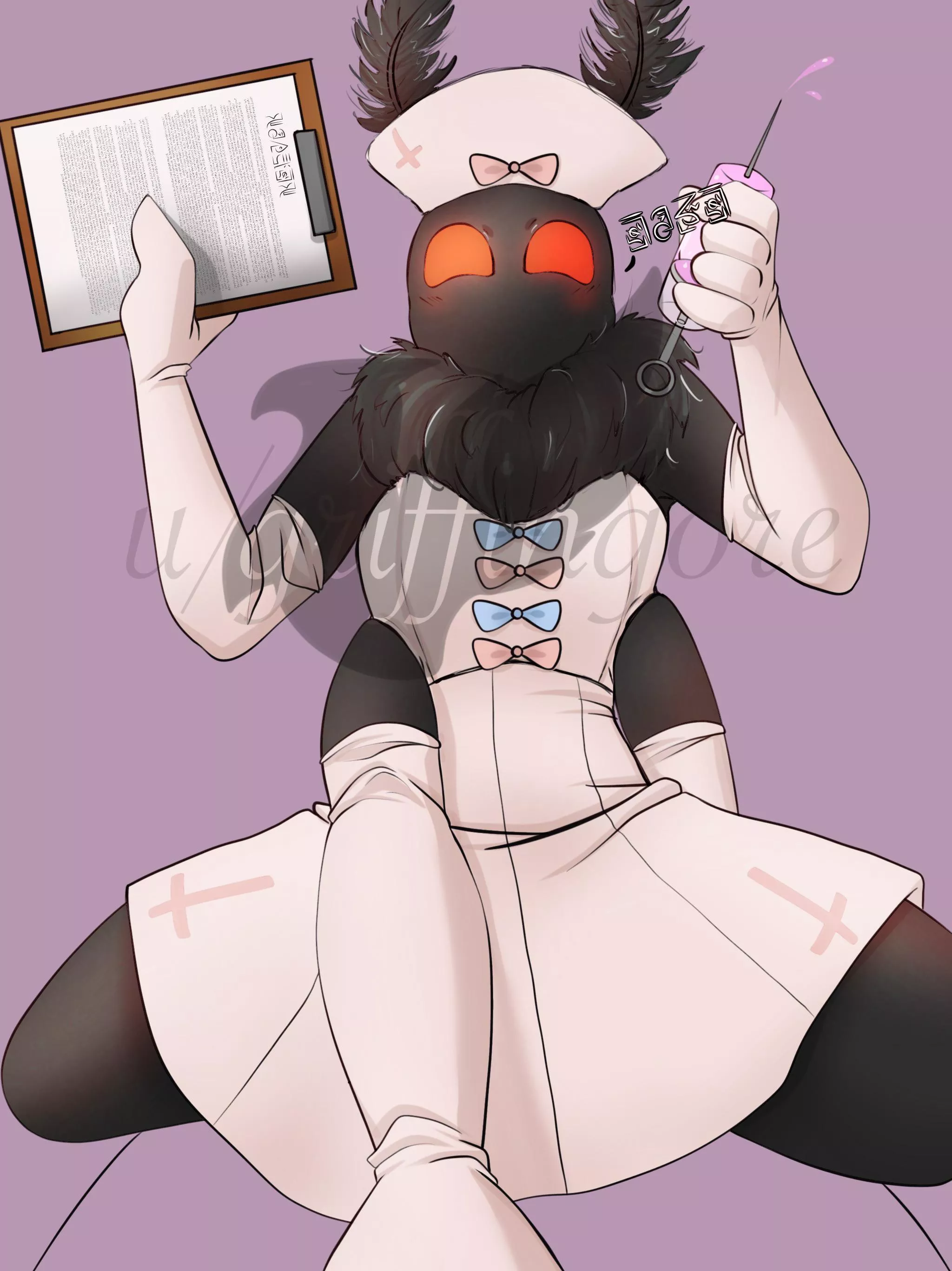Nurse Mothman [artist - (SELF) @GriffinGore]