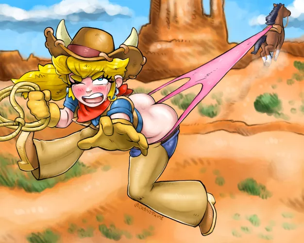 Peach's Horseback Wedgie
