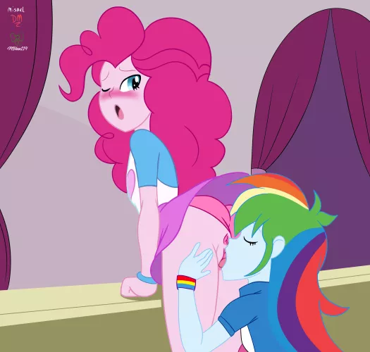 Pinkie Pie x Rainbow Dash (Mbhen114 - MisaelDM)