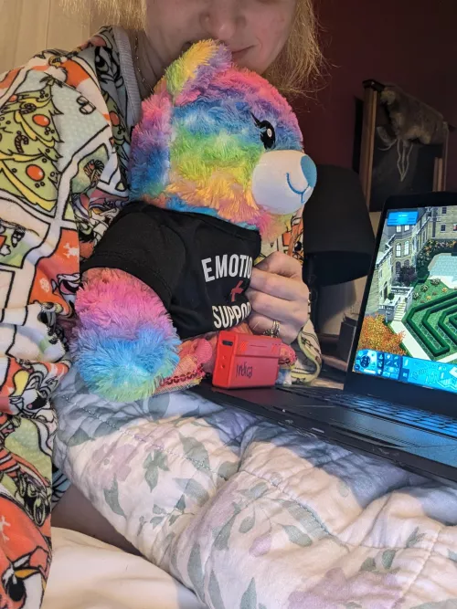 Playing the Sims and waiting on Daddy 