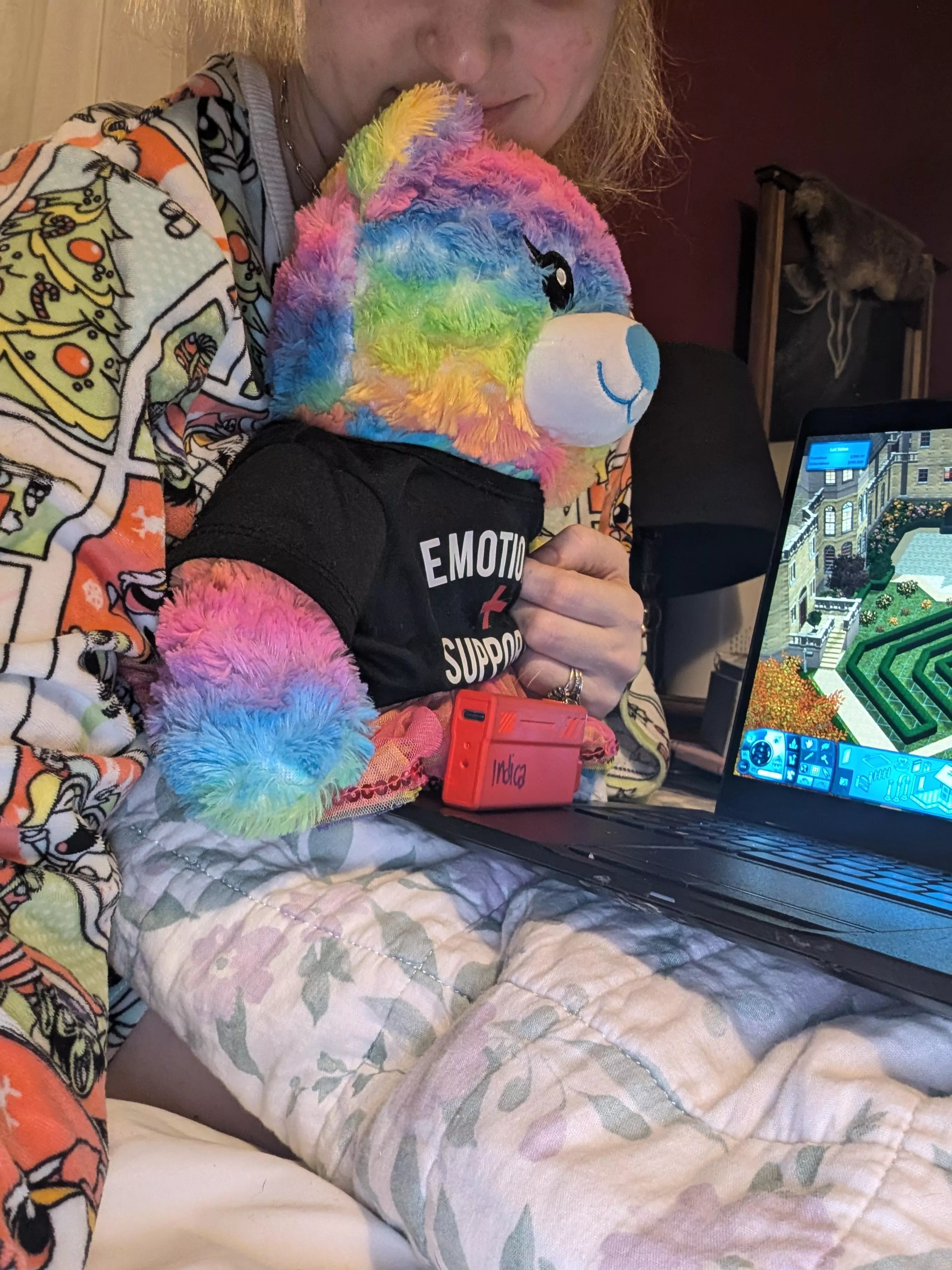 Playing the Sims and waiting on Daddy 