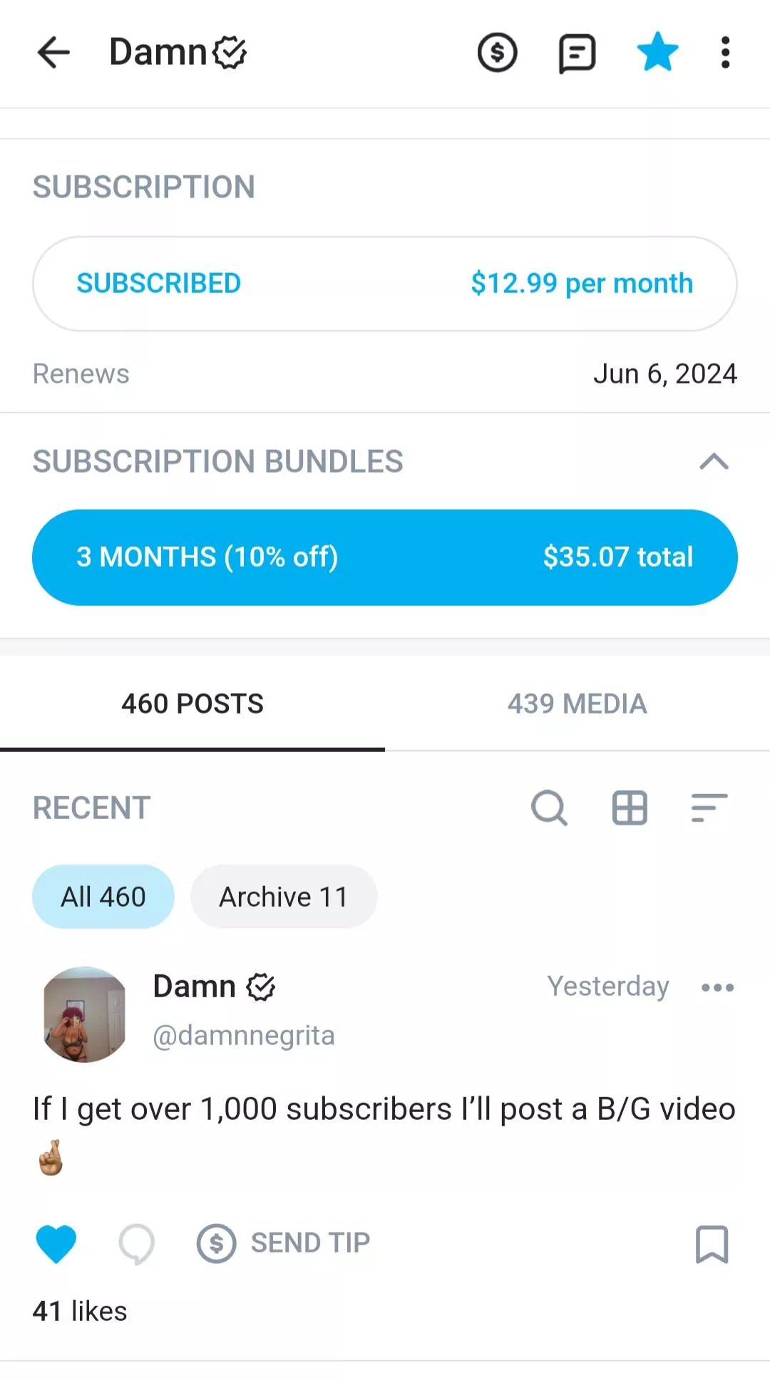 Possible B/G vid drop