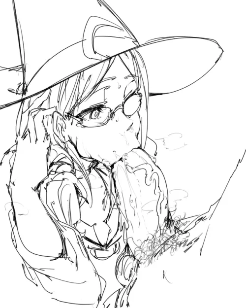 Professor Ursula gives a messy blowjob (Unknown)