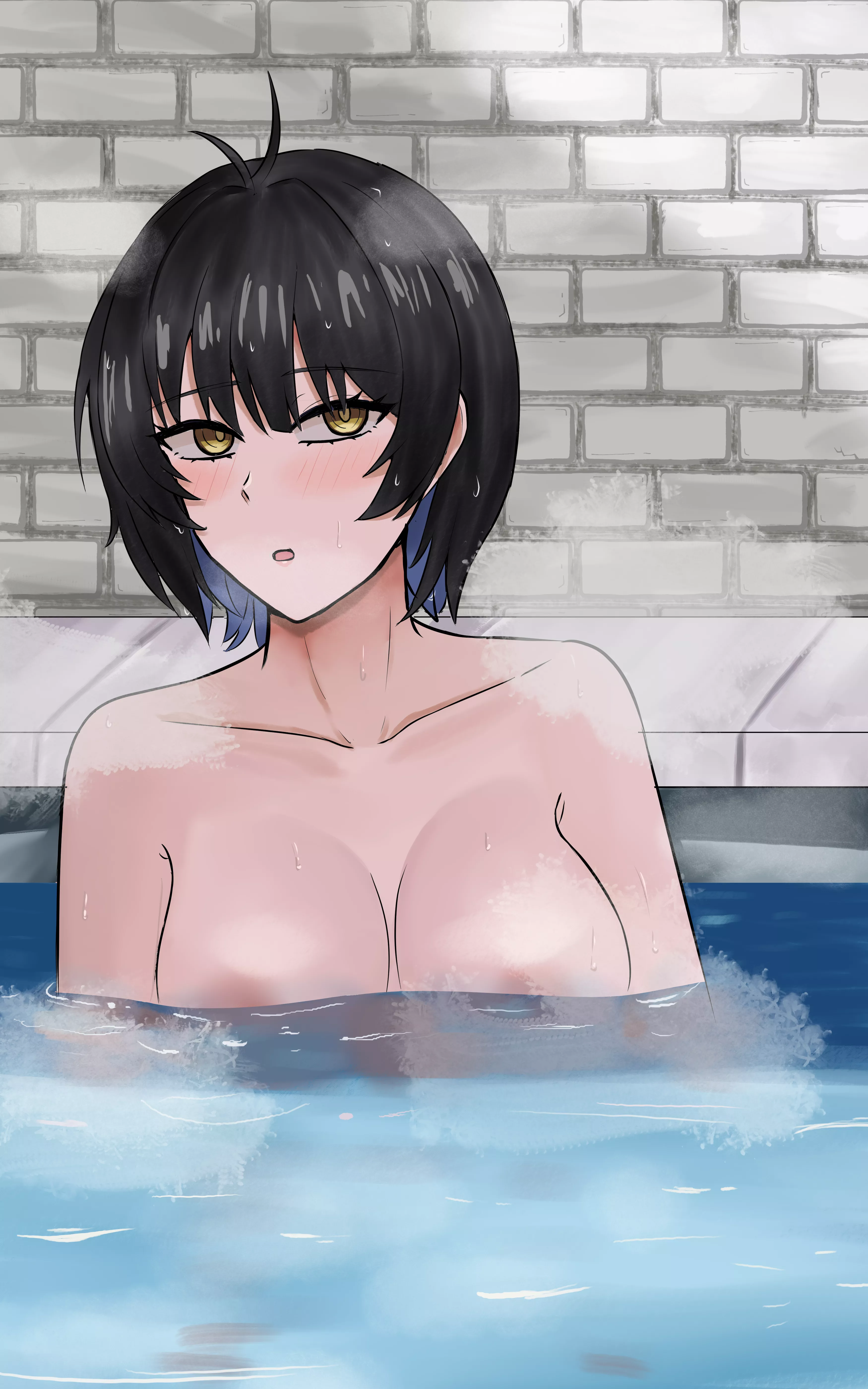 Rover taking a nice bath 