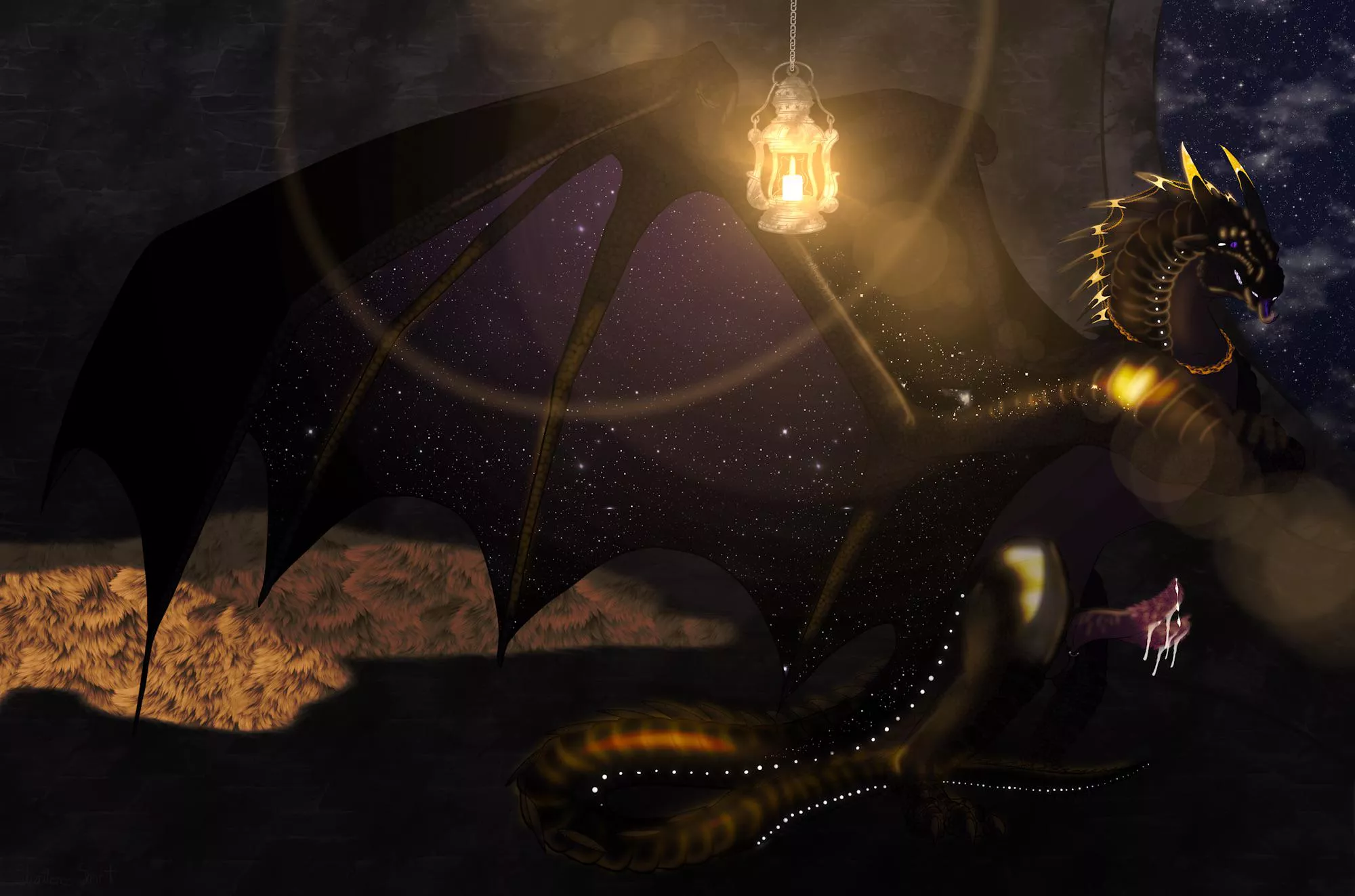 Self pleasure under the starlight 