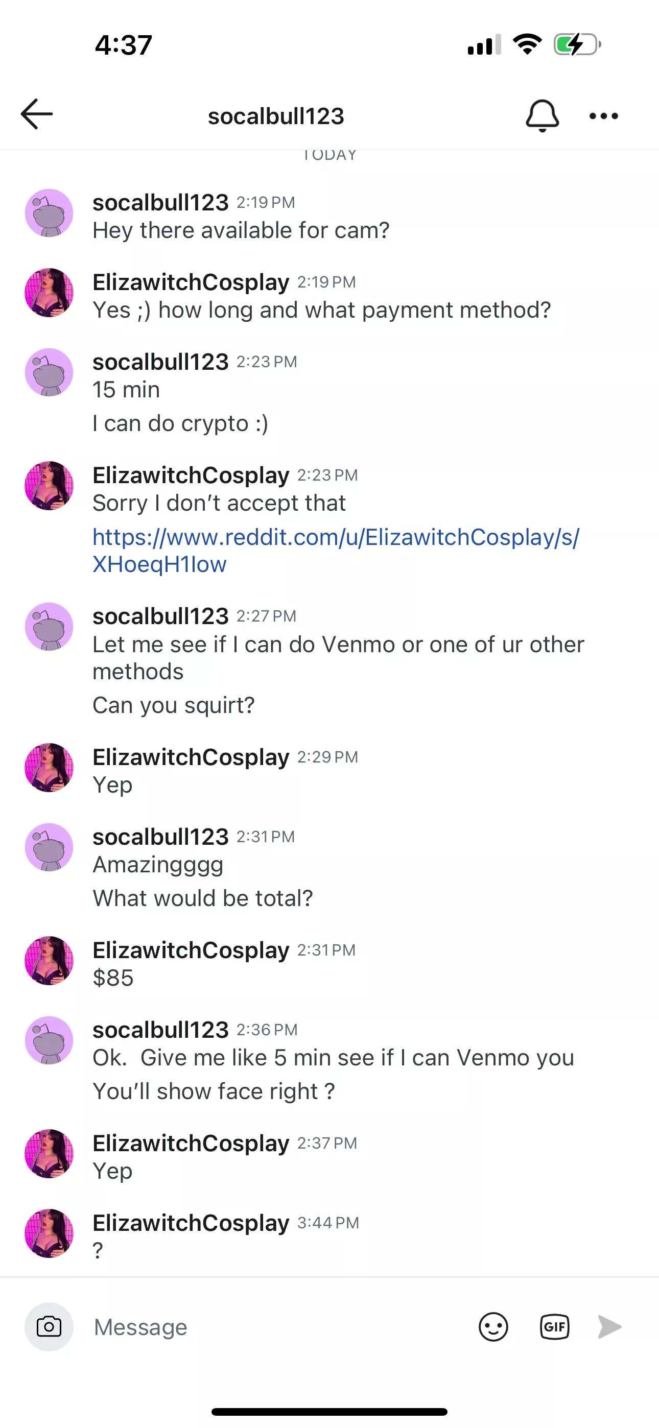 Socalbull123 is a time waster 