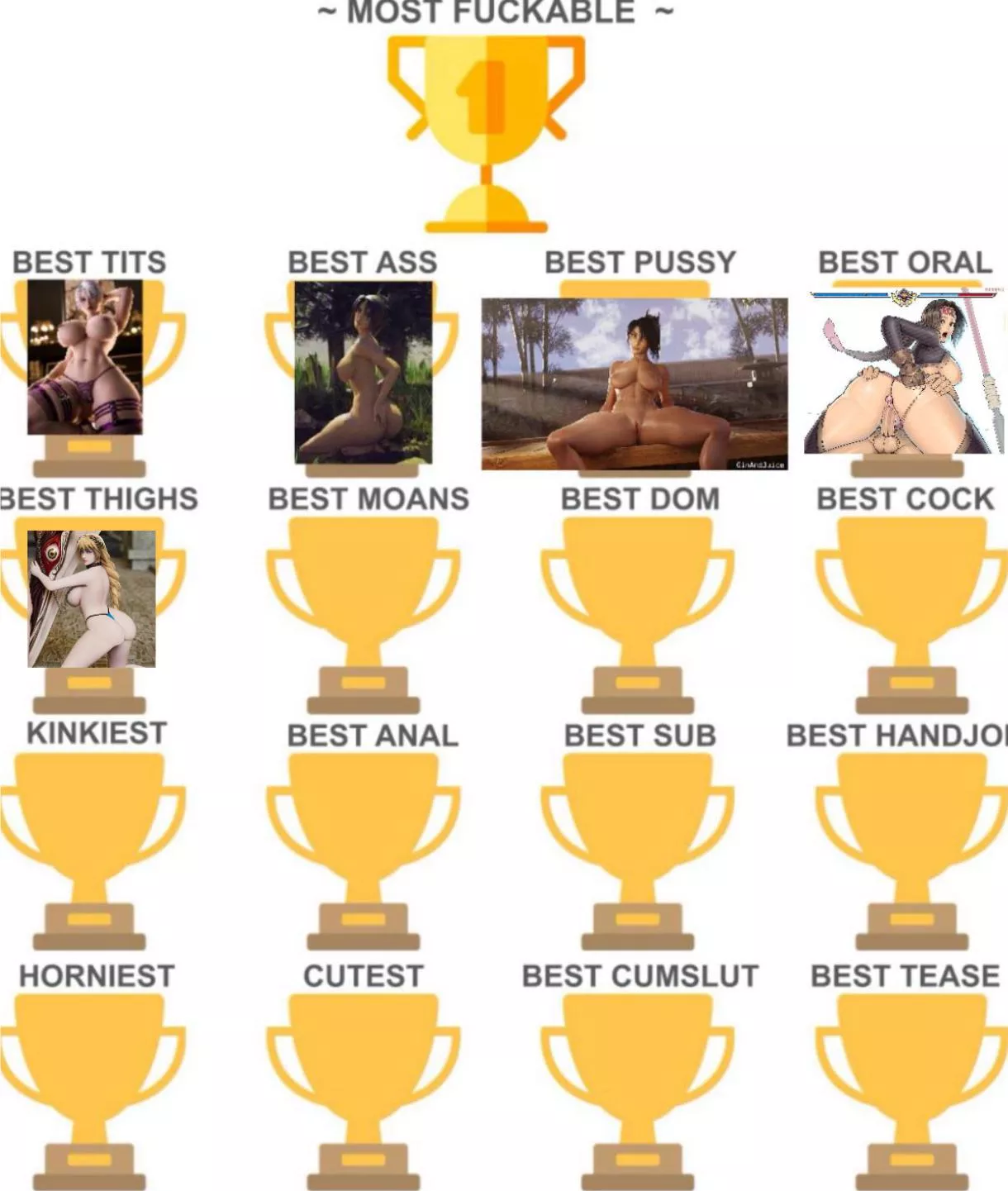 Sophitia won Best Thighs Battle. Can Moans be kept in or expressed upon victory or defeat?