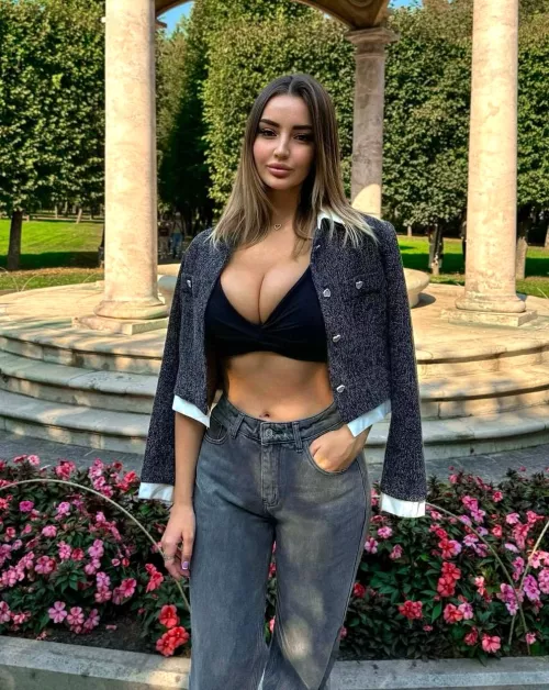 Surrounding herself with beauty