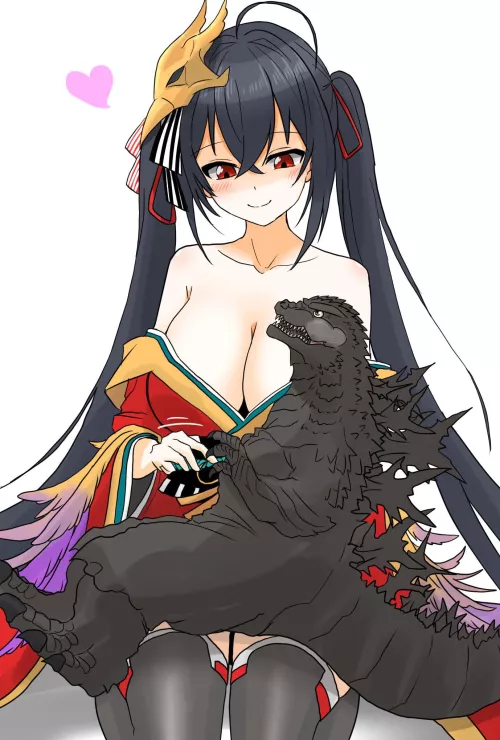 Taihou and her pet Godzilla