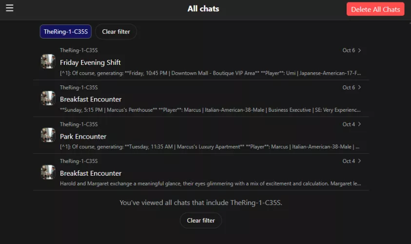 Tamper Monkey Script to delete all chats for a single bot