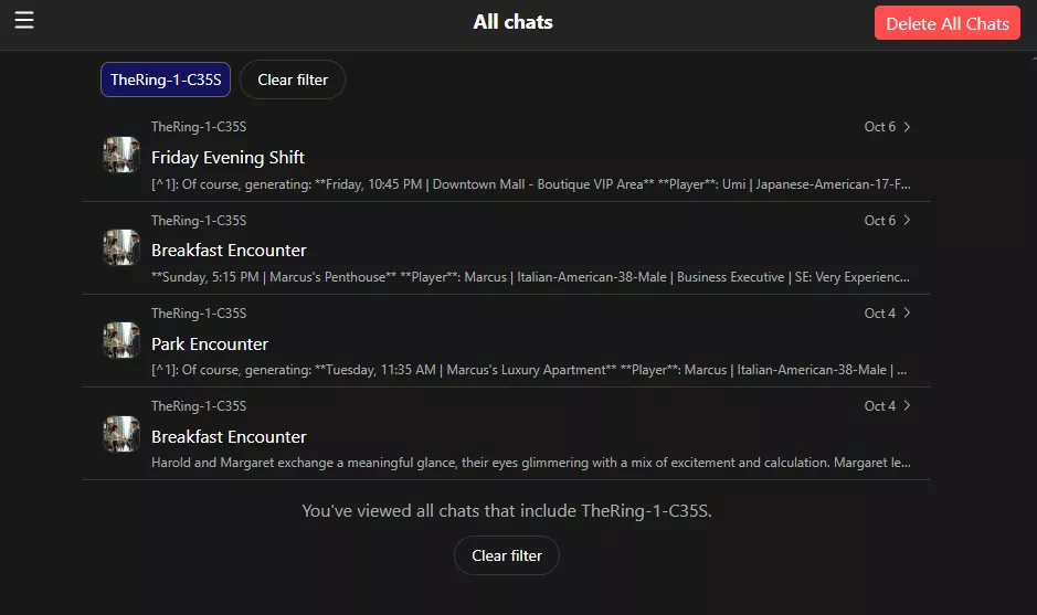 Tamper Monkey Script to delete all chats for a single bot